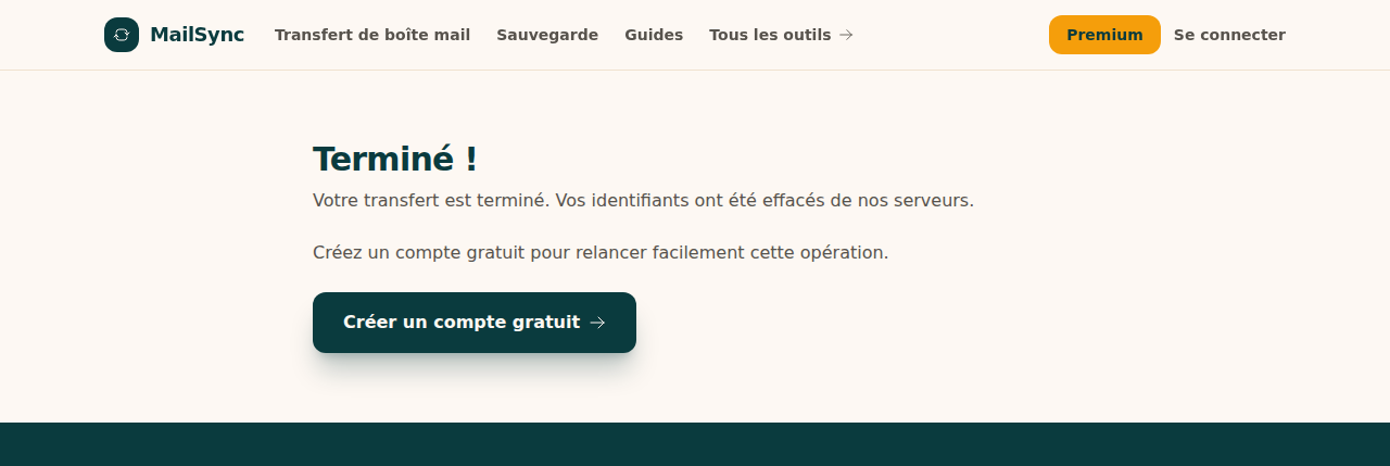 Le rapport de fin de transfert